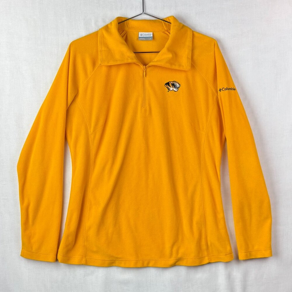 Columbia Zip Fleece Pullover Shirt Missouri Tigers Top Mizzou NCAA Embroidered L - Picture 2 of 15
